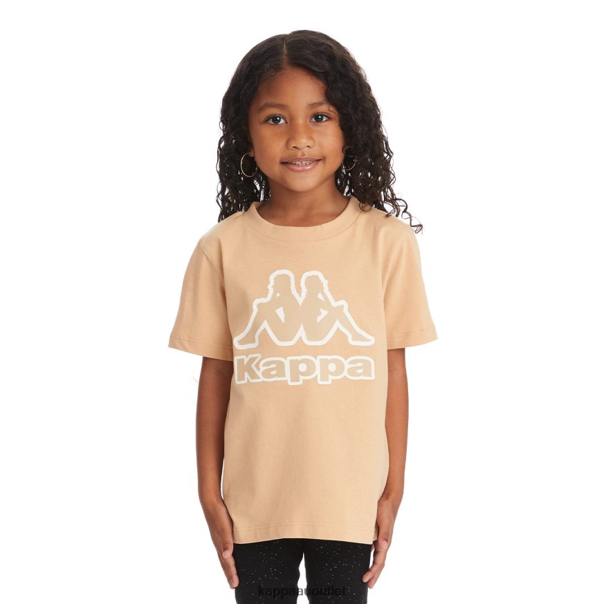 Kappa Kids Kids Logo Tape Bant T-Shirt Beige R0HPN8736