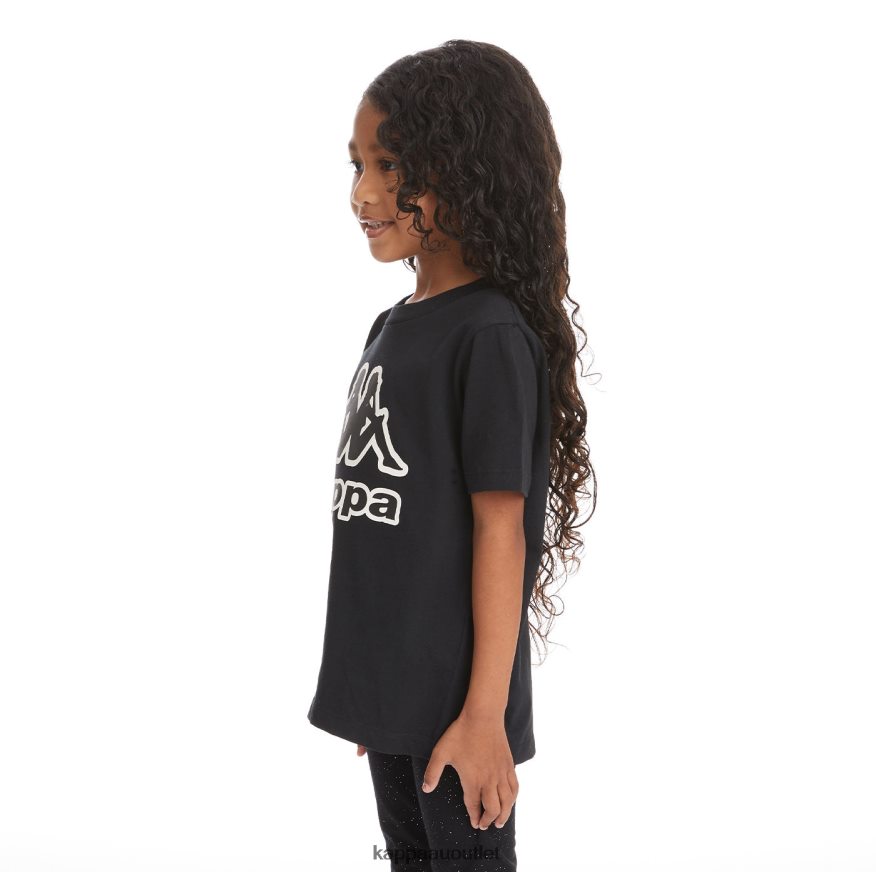 Kappa Kids Kids Logo Tape Bant T-Shirt Black Smoke R0HPN8737