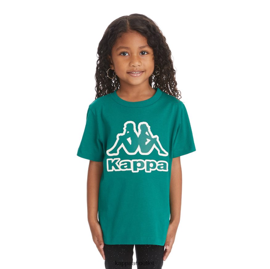 Kappa Kids Kids Logo Tape Bant T-Shirt Dark Green R0HPN8748