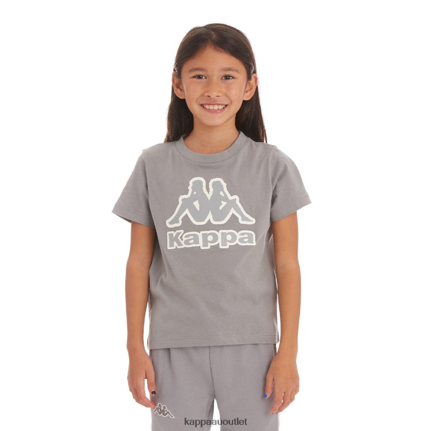 Kappa Kids Kids Logo Tape Bant T-Shirt Grey R0HPN8749
