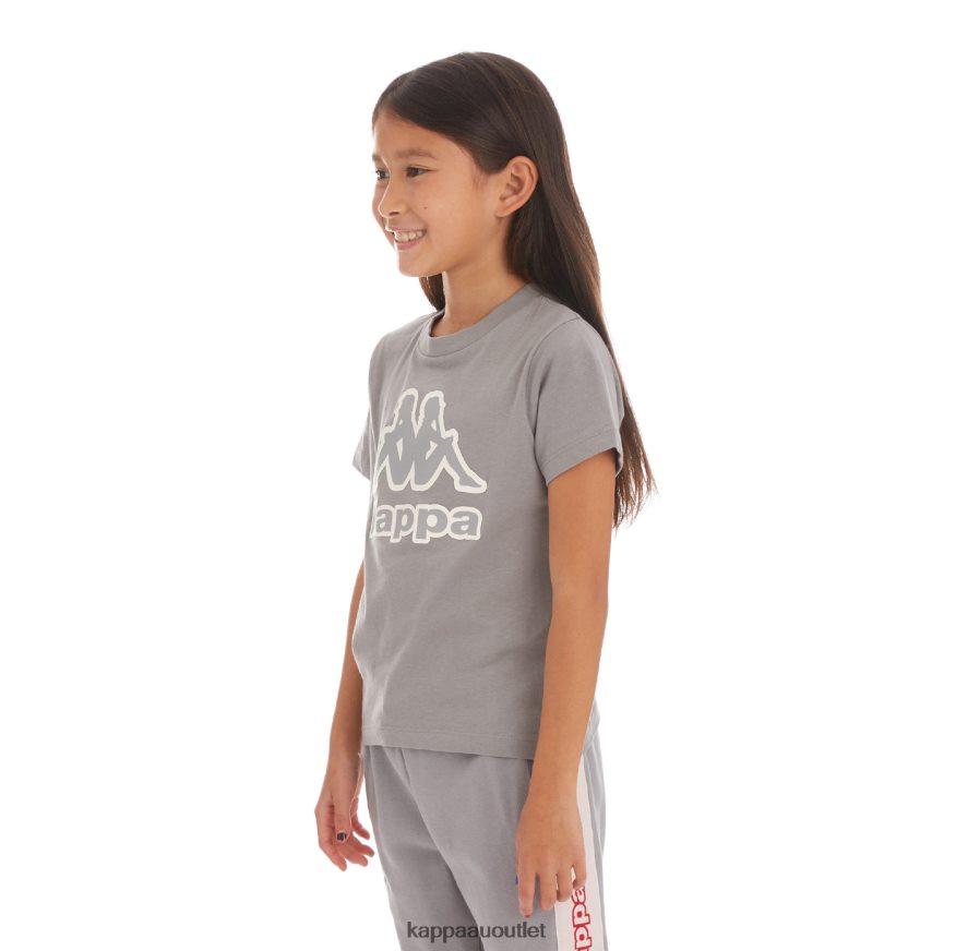 Kappa Kids Kids Logo Tape Bant T-Shirt Grey R0HPN8749