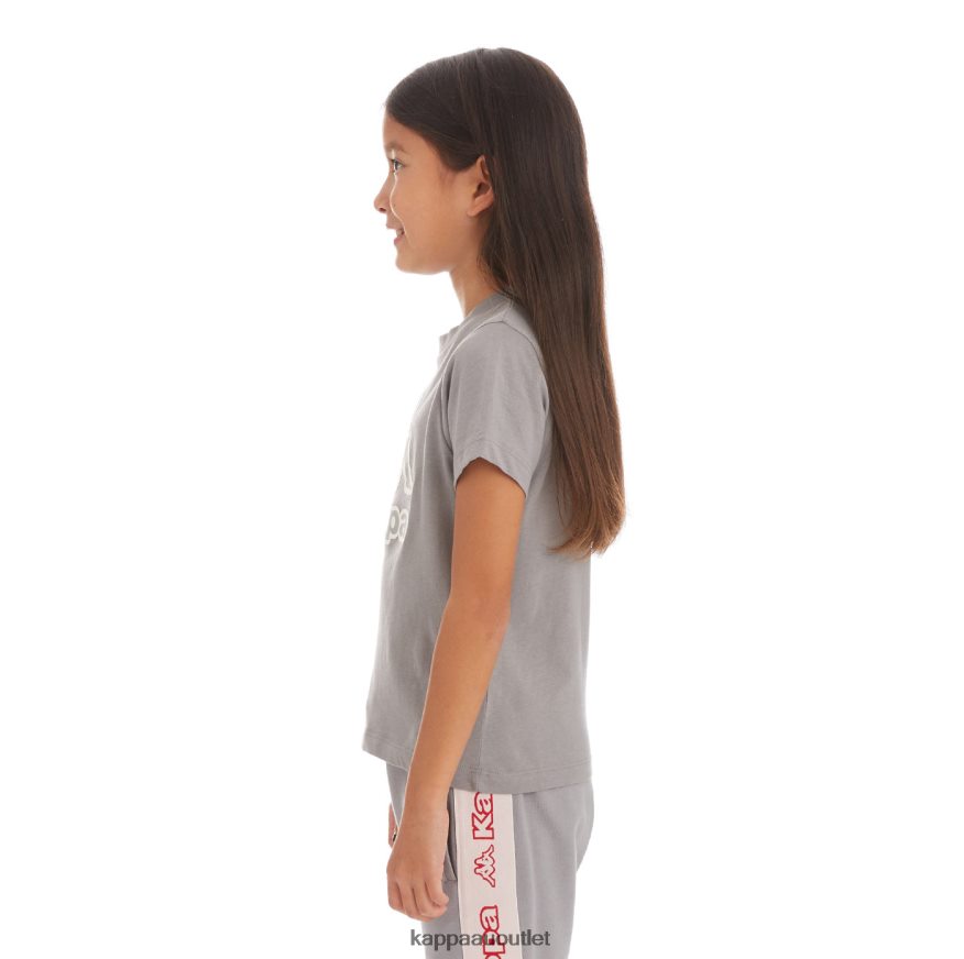Kappa Kids Kids Logo Tape Bant T-Shirt Grey R0HPN8749