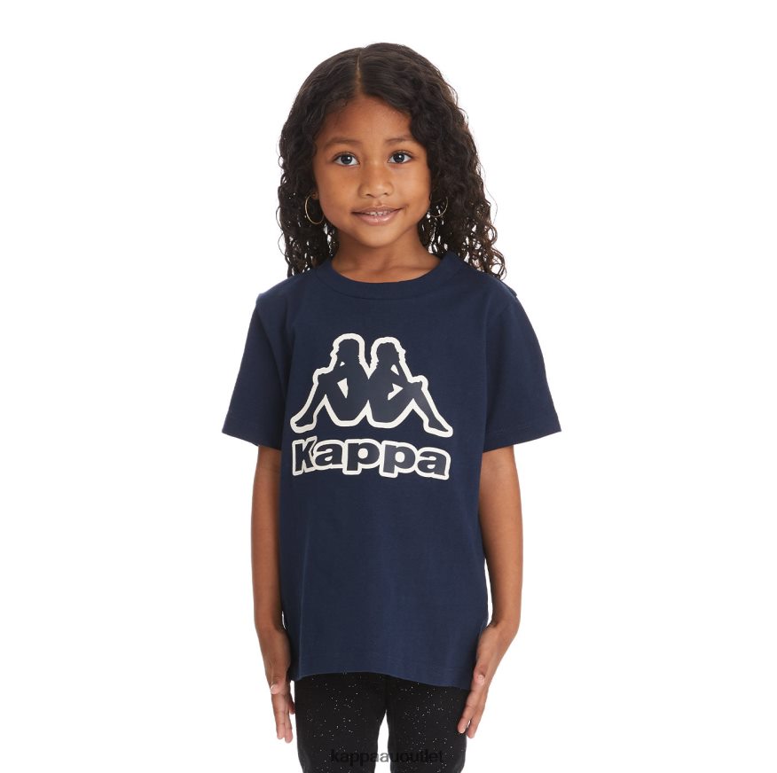 Kappa Kids Kids Logo Tape Bant T-Shirt Navy R0HPN8750