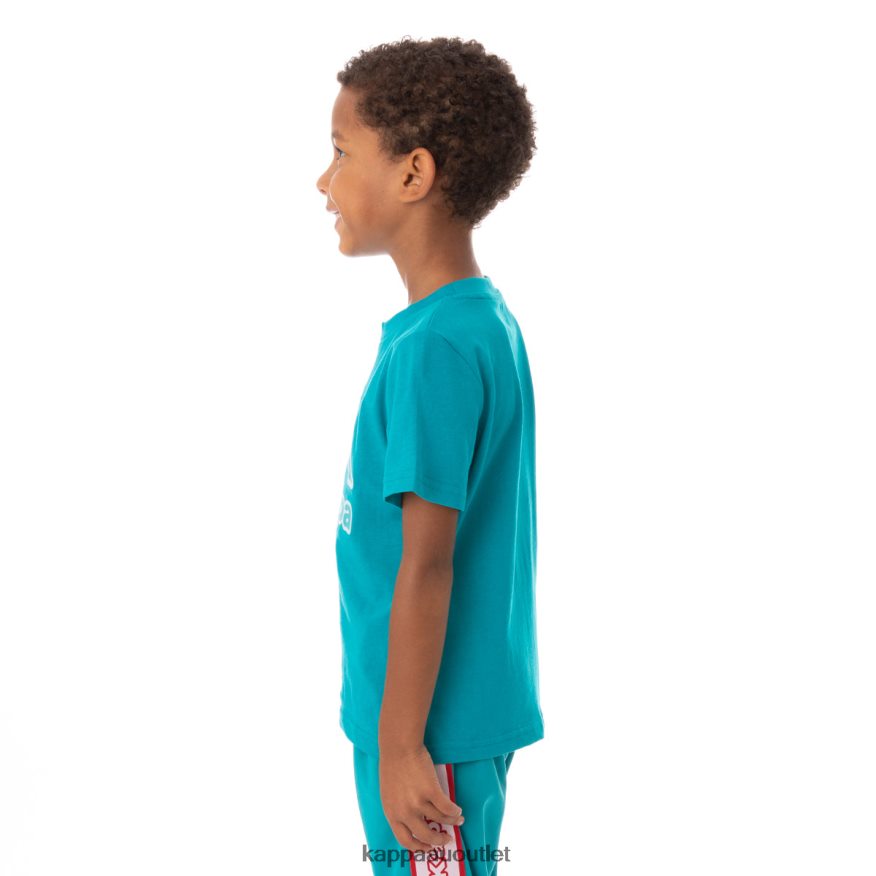 Kappa Kids Kids Logo Tape Bant T-Shirt Peacock R0HPN8767