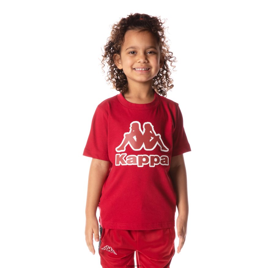 Kappa Kids Kids Logo Tape Bant T-Shirt Red R0HPN8711