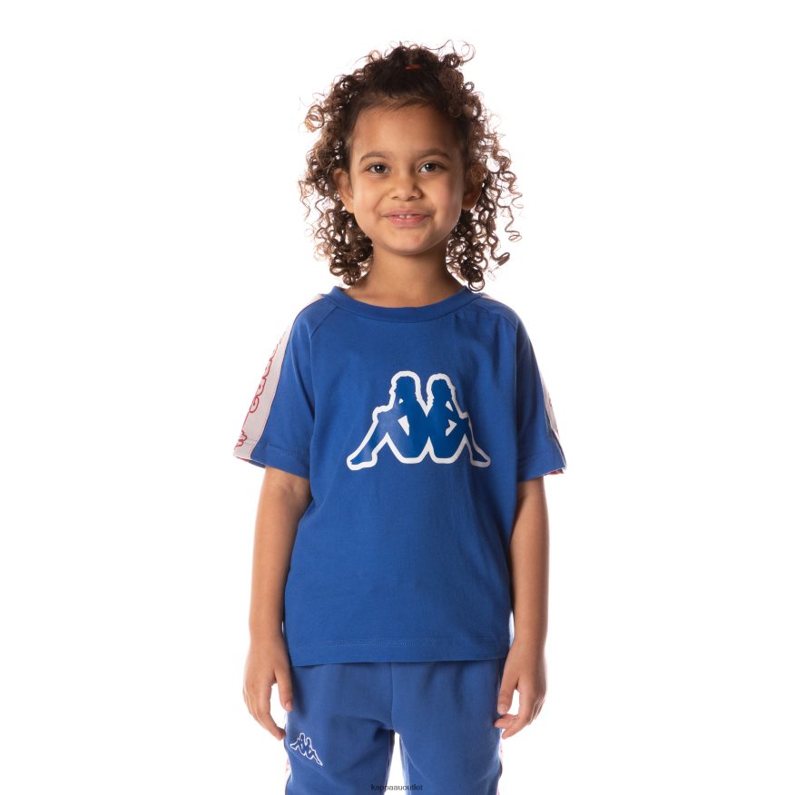 Kappa Kids Logo Tape Davirec T-Shirt Blue R0HPN8714