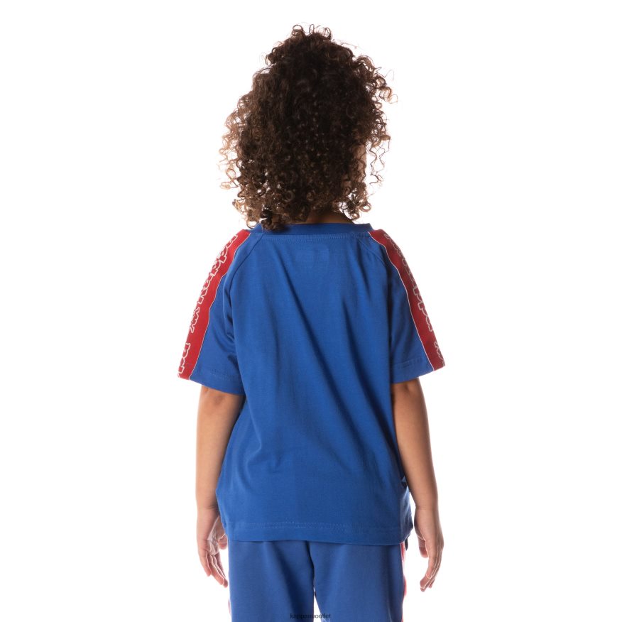 Kappa Kids Logo Tape Davirec T-Shirt Blue R0HPN8714