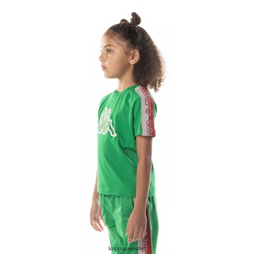 Kappa Kids Logo Tape Davirec T-Shirt Green R0HPN8712