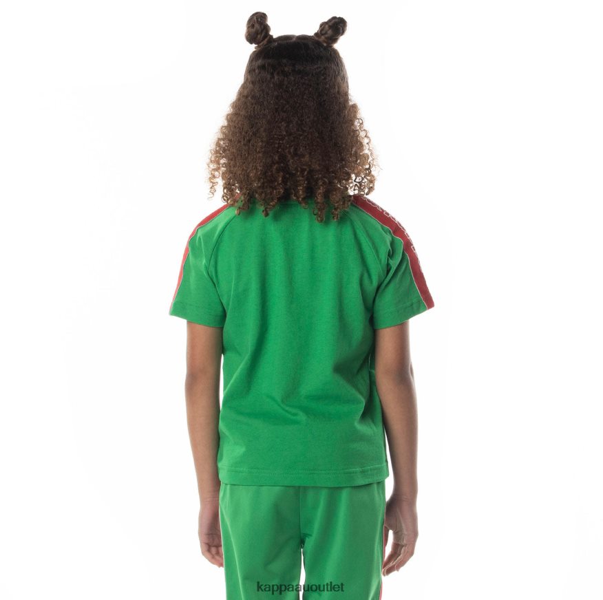 Kappa Kids Logo Tape Davirec T-Shirt Green R0HPN8712