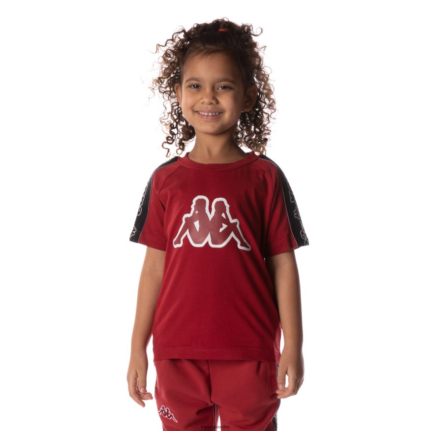 Kappa Kids Logo Tape Davirec T-Shirt Red R0HPN8715
