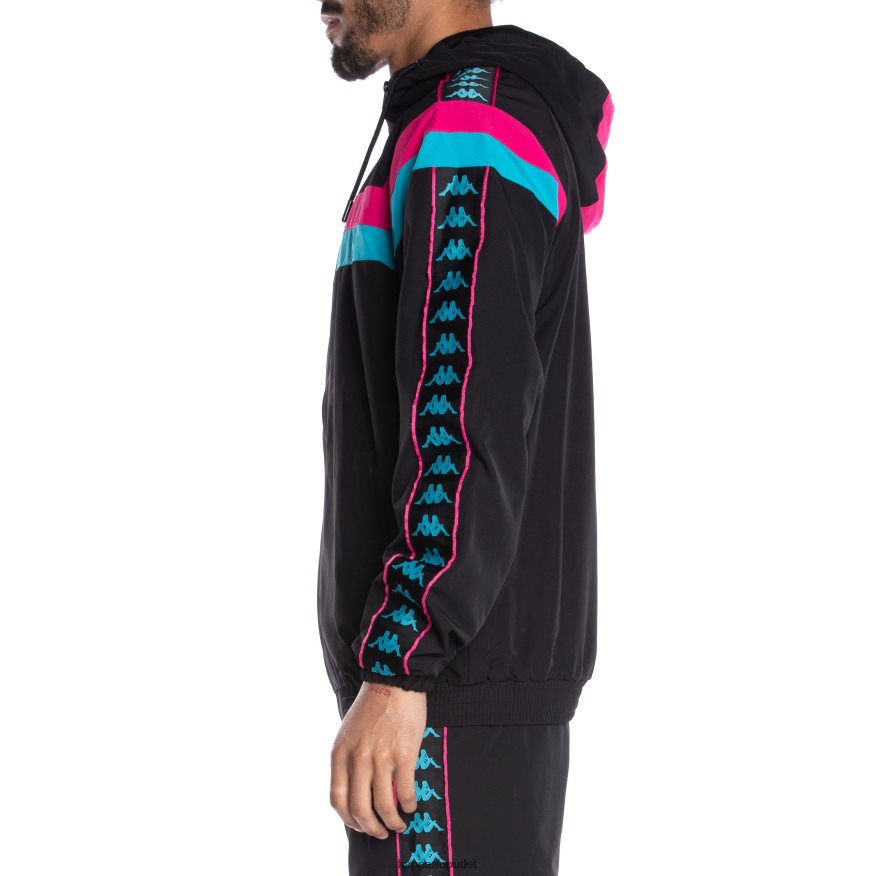 Kappa Men 222 Banda Gumball Glas Tour Hoodie Black R0HPN856