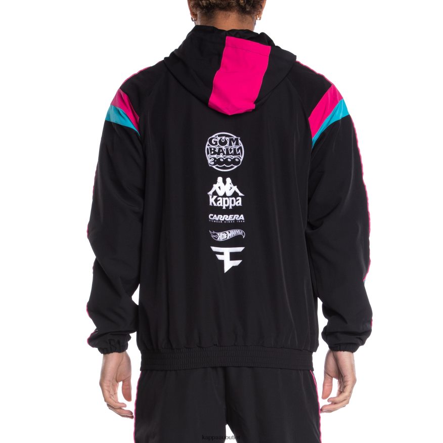 Kappa Men 222 Banda Gumball Glas Tour Hoodie Black R0HPN856
