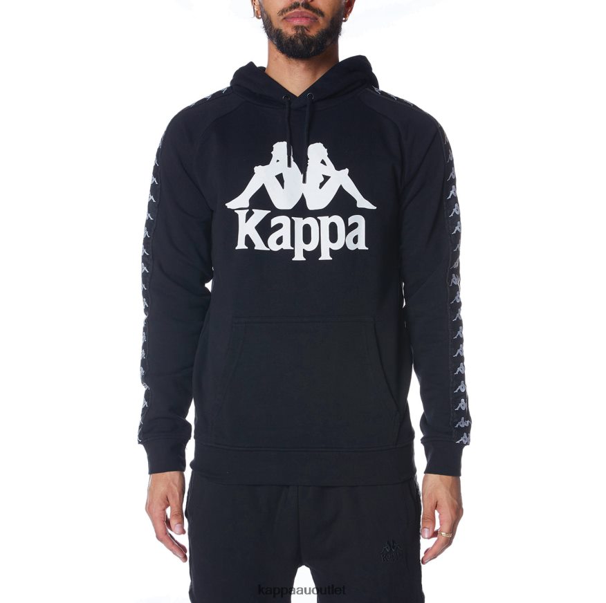 Kappa Men 222 Banda Hurtado 2 Hoodie Black White R0HPN843