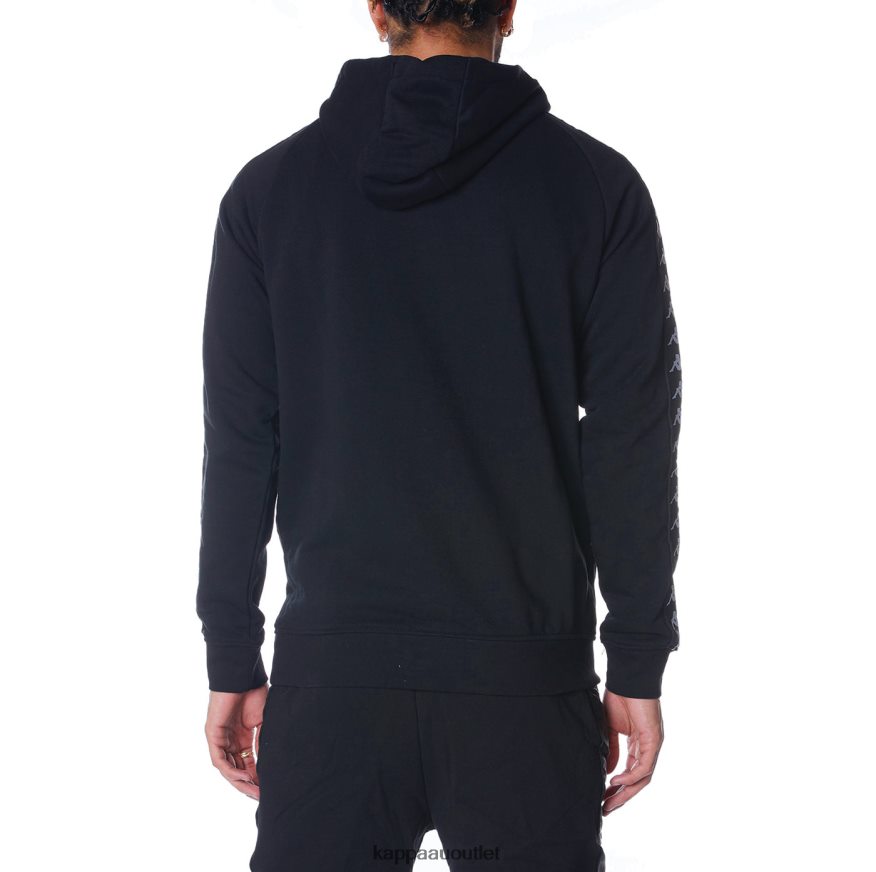 Kappa Men 222 Banda Hurtado 2 Hoodie Black White R0HPN843