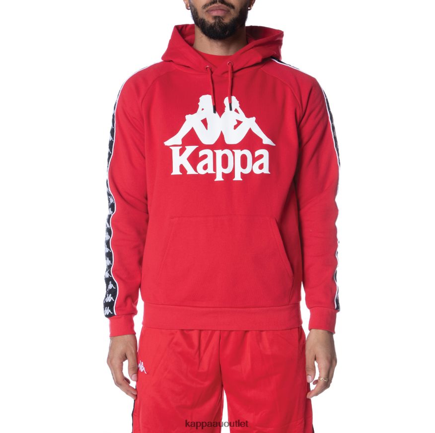 Kappa Men 222 Banda Hurtado 2 Hoodie Red Black R0HPN844