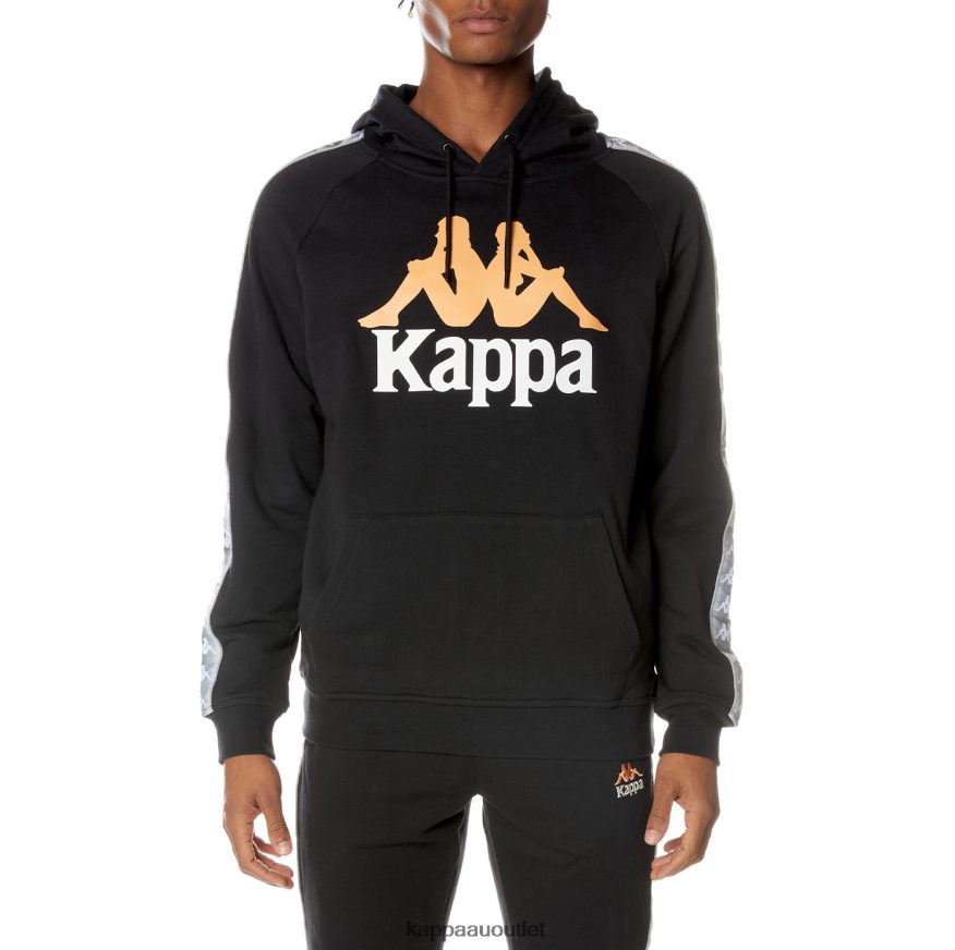 Kappa Men 222 Banda Soltium Hoodie Jet Black R0HPN841