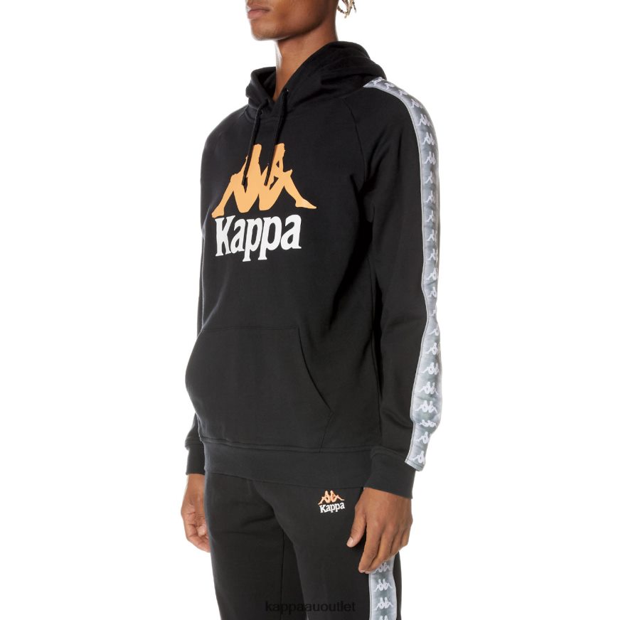 Kappa Men 222 Banda Soltium Hoodie Jet Black R0HPN841