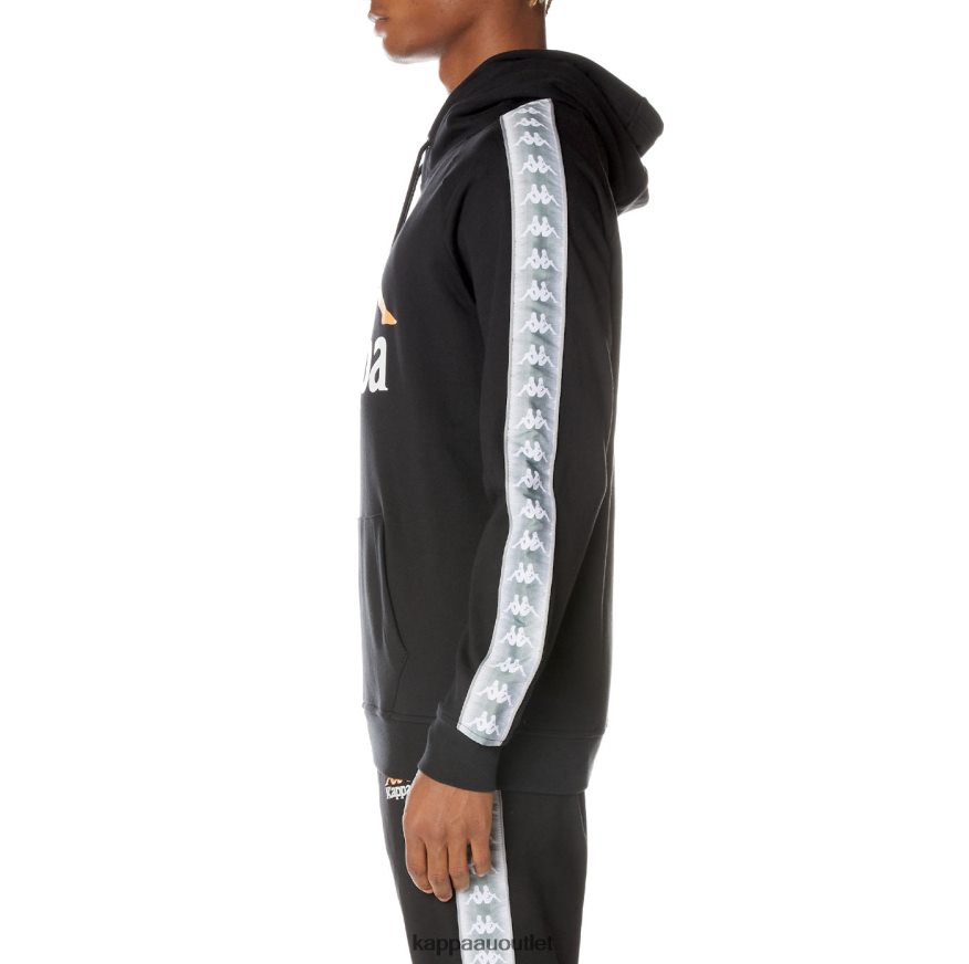 Kappa Men 222 Banda Soltium Hoodie Jet Black R0HPN841