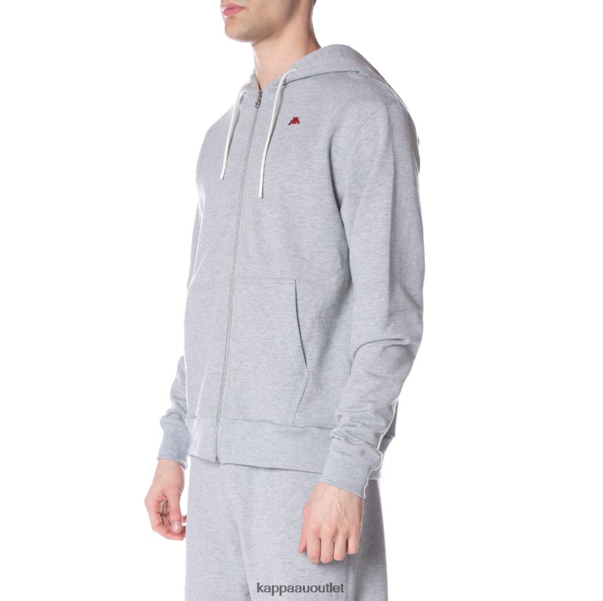 Kappa Men Robe Giovani Portos Hoodie Light Grey R0HPN852