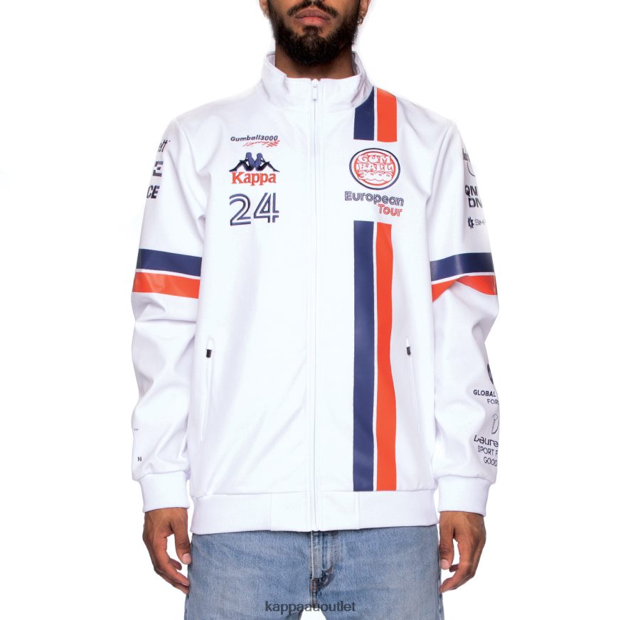 Kappa Men Authentic Chil Gumball 3000 Tour Jacket White R0HPN872