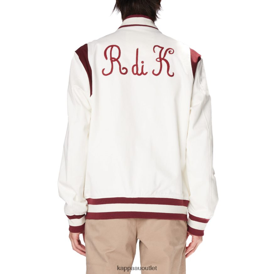 Kappa Men Robe Giovani Naons Varsity Jacket White Red R0HPN874