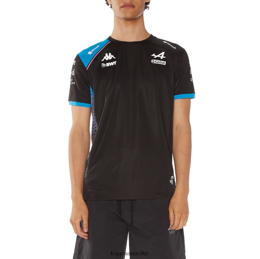 Kappa Men Abolim Alpine F1 Jersey Black Blue R0HPN8210