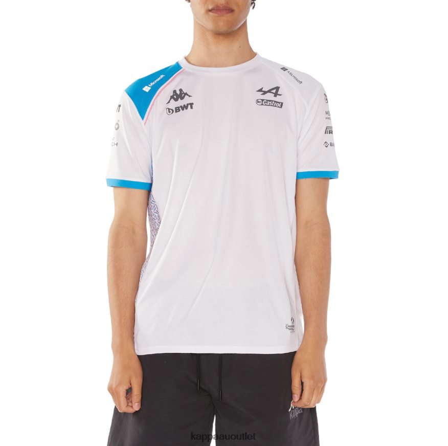 Kappa Men Abolim Alpine F1 Jersey White Blue R0HPN8208