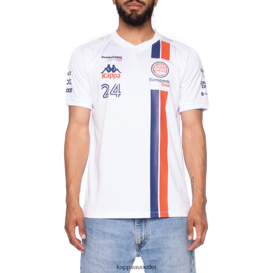 Kappa Men Authentic Coria Gumball 3000 Jersey White R0HPN8206