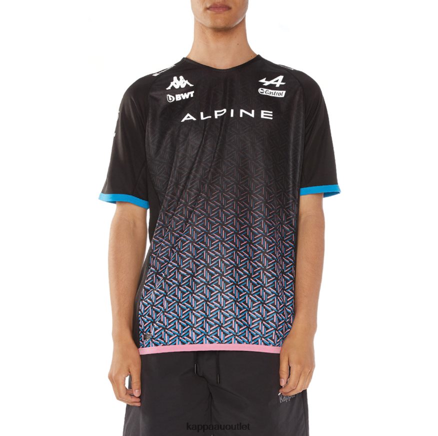 Kappa Men Kombat Alonso Alpine F1 Jersey Black R0HPN8207