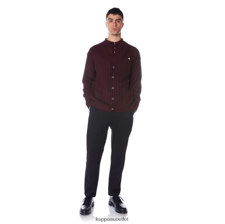 Kappa Men Robe Giovani Achird Cardigan Burgundy R0HPN8100