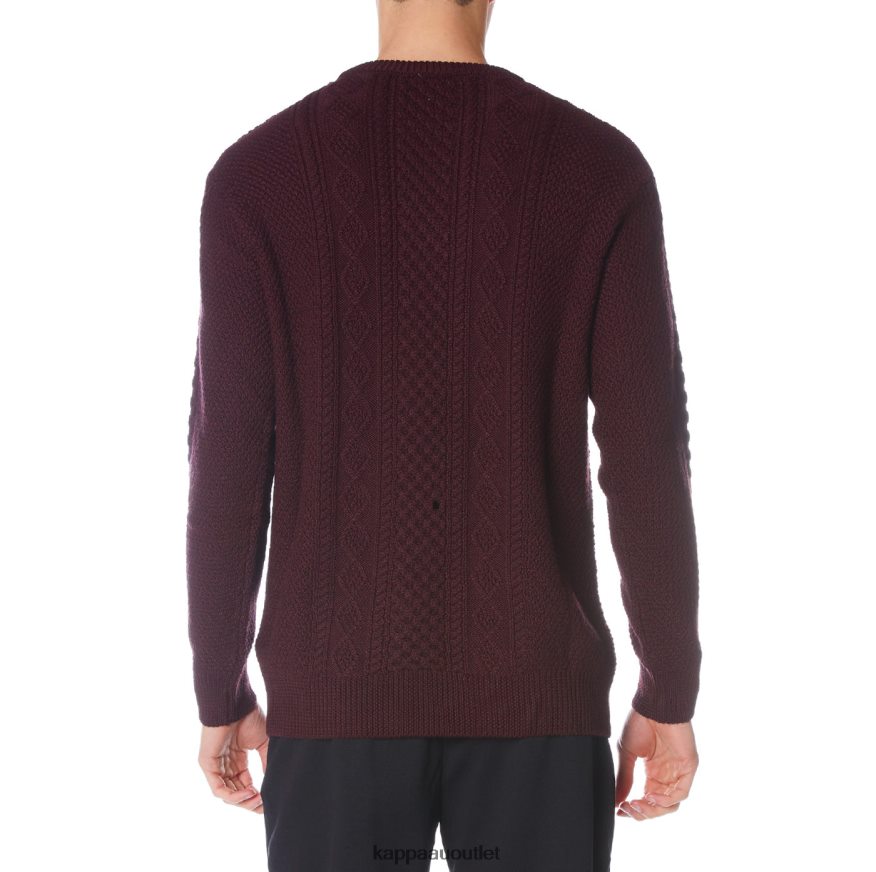 Kappa Men Robe Giovani Acrab Pullover Burgundy R0HPN896
