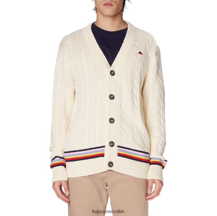 Kappa Men Robe Giovani Nihal Cardigan Cream R0HPN888