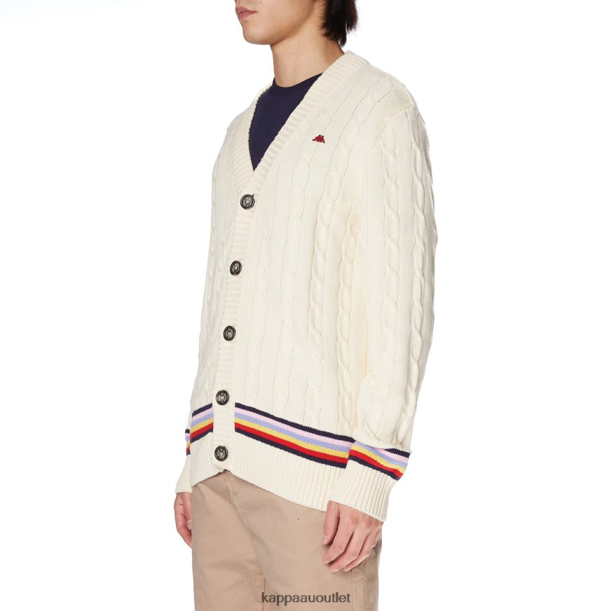 Kappa Men Robe Giovani Nihal Cardigan Cream R0HPN888