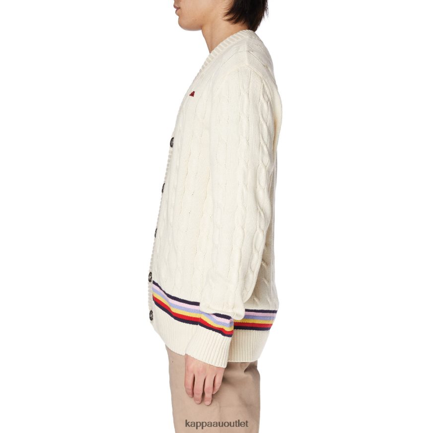 Kappa Men Robe Giovani Nihal Cardigan Cream R0HPN888