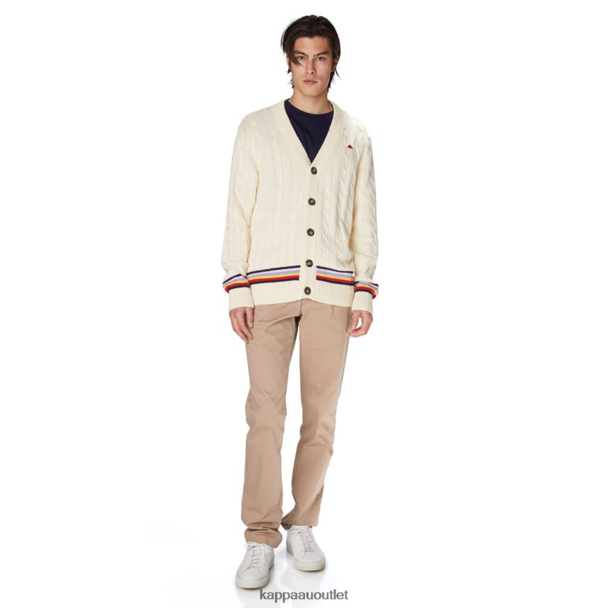 Kappa Men Robe Giovani Nihal Cardigan Cream R0HPN888