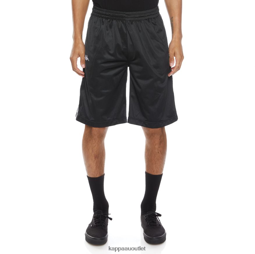 Kappa Men 222 Banda Treadwellz Shorts Black White Black R0HPN8269