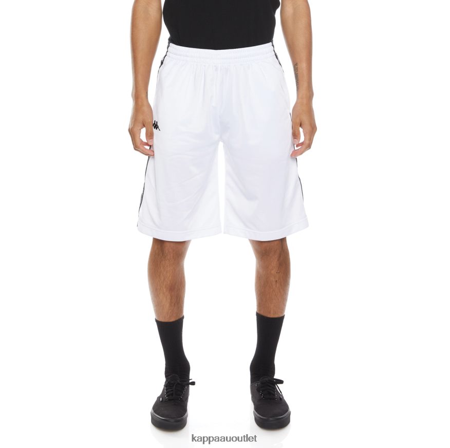 Kappa Men 222 Banda Treadwellz Shorts White Black R0HPN8268