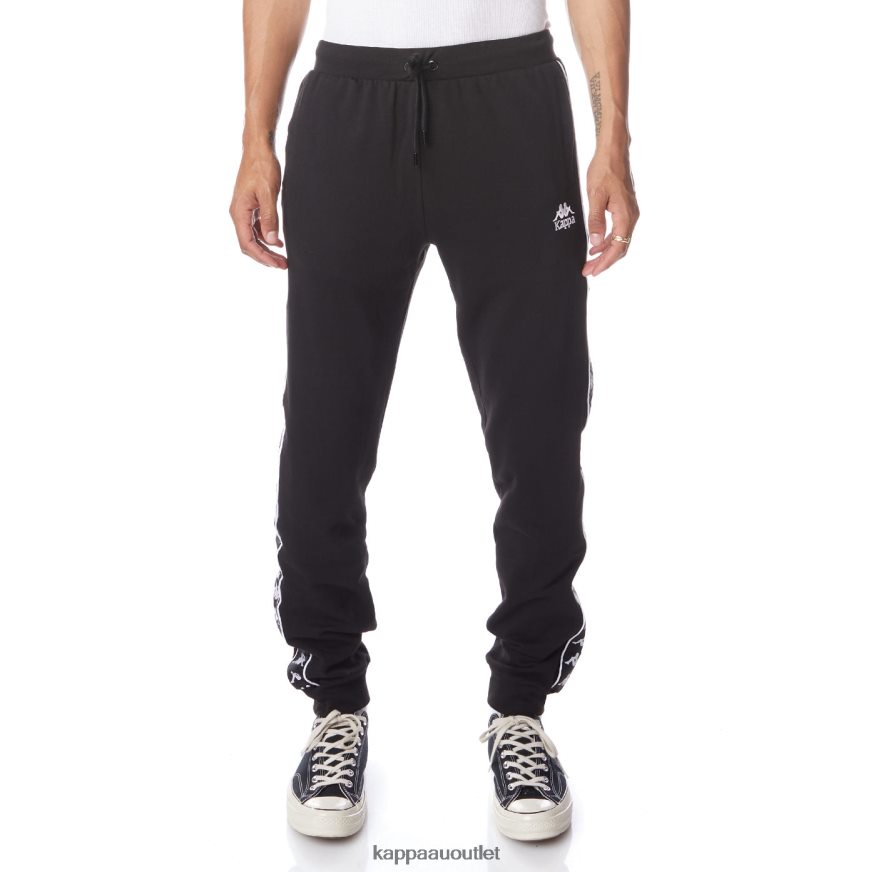 Kappa Men 222 Banda Alanz 2 Sweatpants Black White R0HPN862