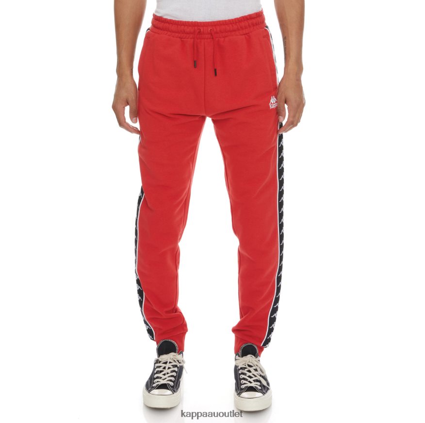 Kappa Men 222 Banda Alanz 2 Sweatpants Red Black R0HPN864