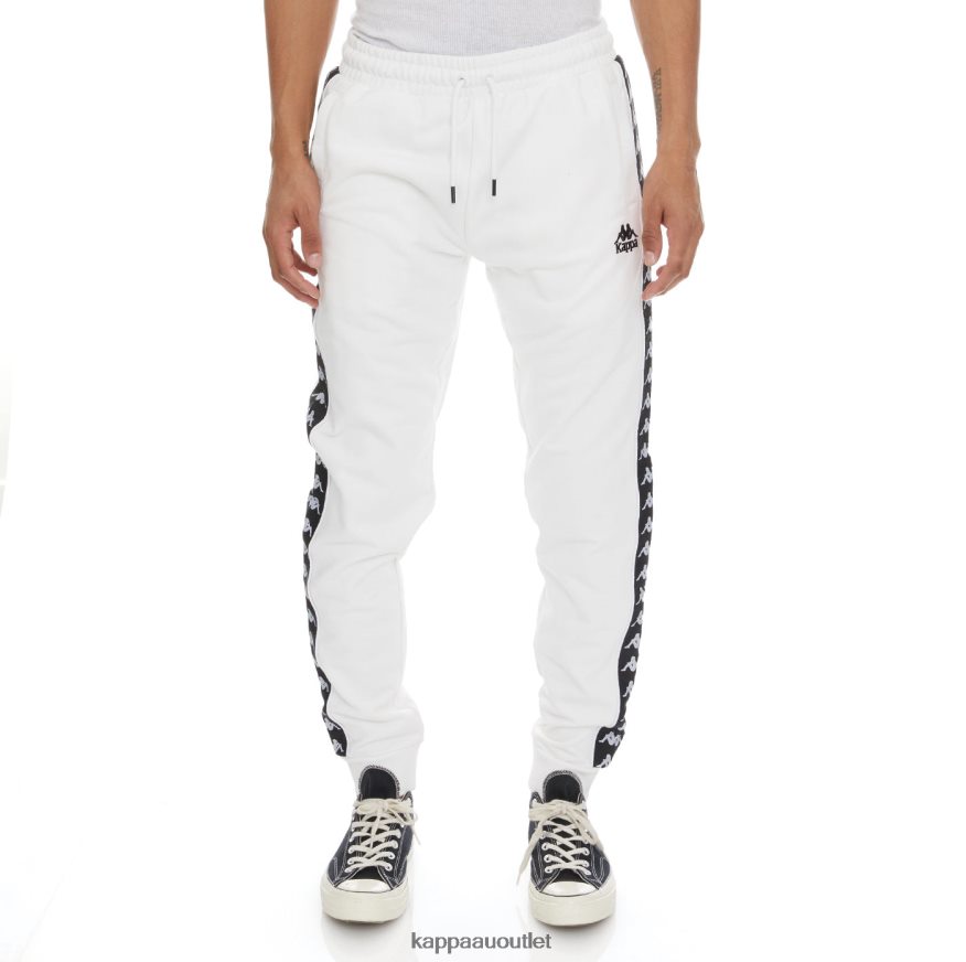 Kappa Men 222 Banda Alanz 2 Sweatpants White Black R0HPN865