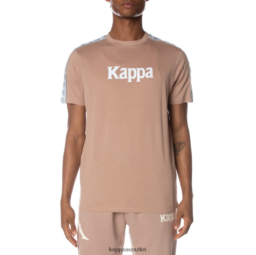 Kappa Men 222 Banda Dabst T-Shirt Beige R0HPN8155