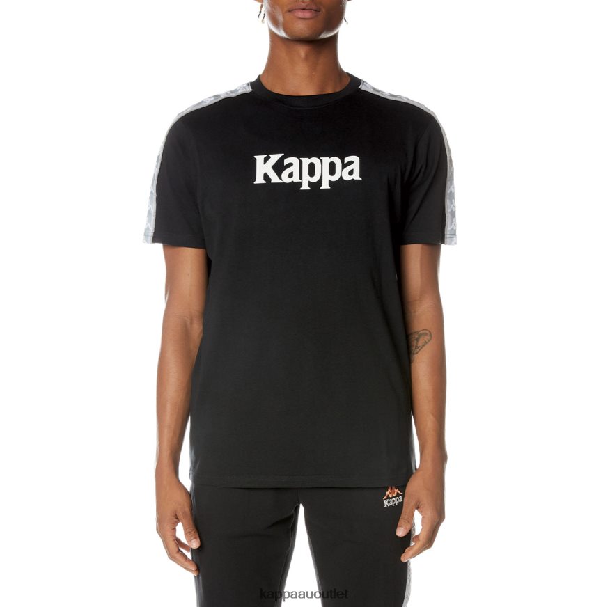 Kappa Men 222 Banda Dabst T-Shirt Jet Black R0HPN8158