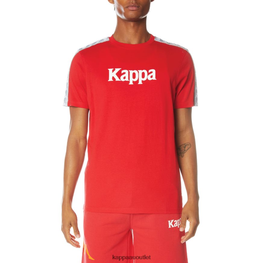 Kappa Men 222 Banda Dabst T-Shirt Red R0HPN8141