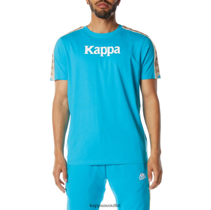 Kappa Men 222 Banda Deto 2 T-Shirt Dark Aqua R0HPN8176
