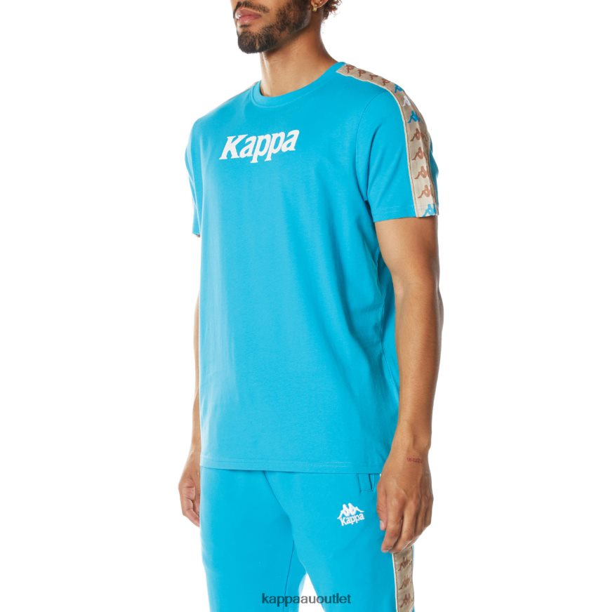 Kappa Men 222 Banda Deto 2 T-Shirt Dark Aqua R0HPN8176