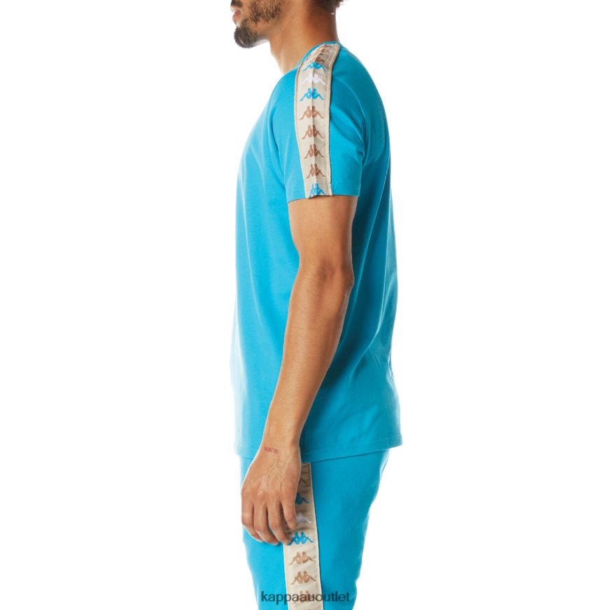 Kappa Men 222 Banda Deto 2 T-Shirt Dark Aqua R0HPN8176
