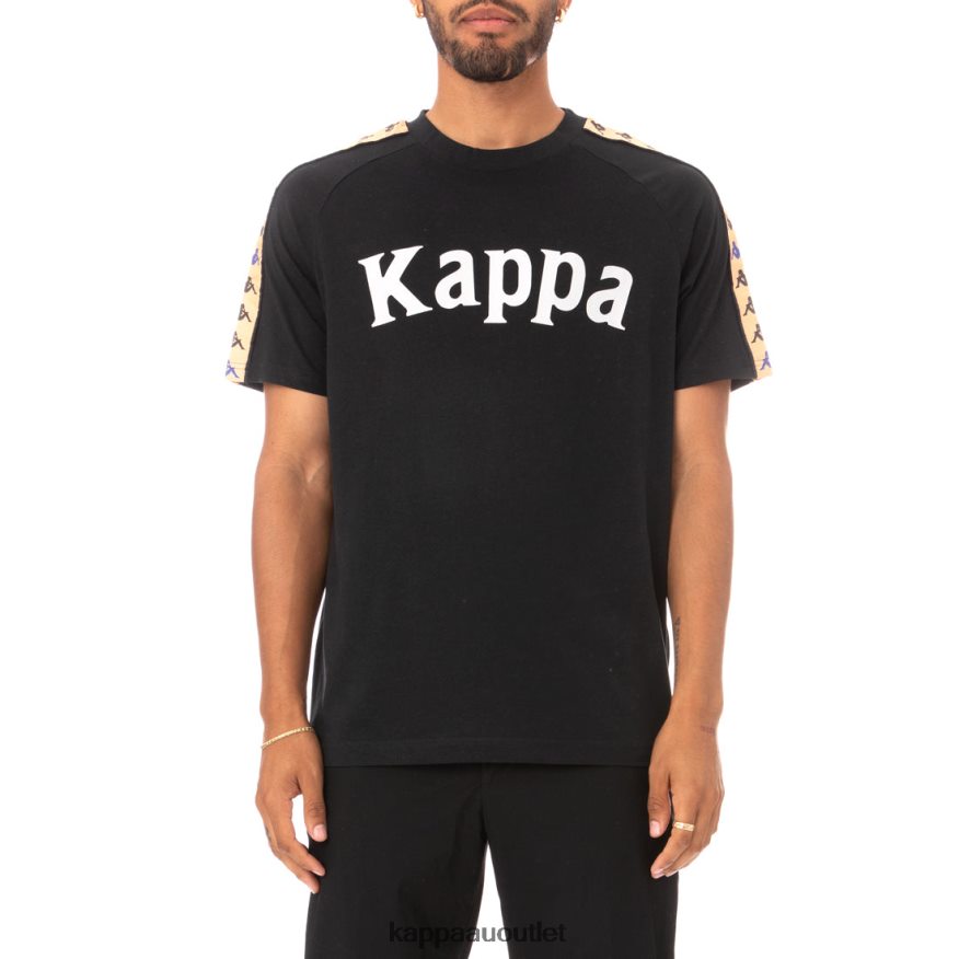Kappa Men 222 Banda Deto T-Shirt Black R0HPN8183