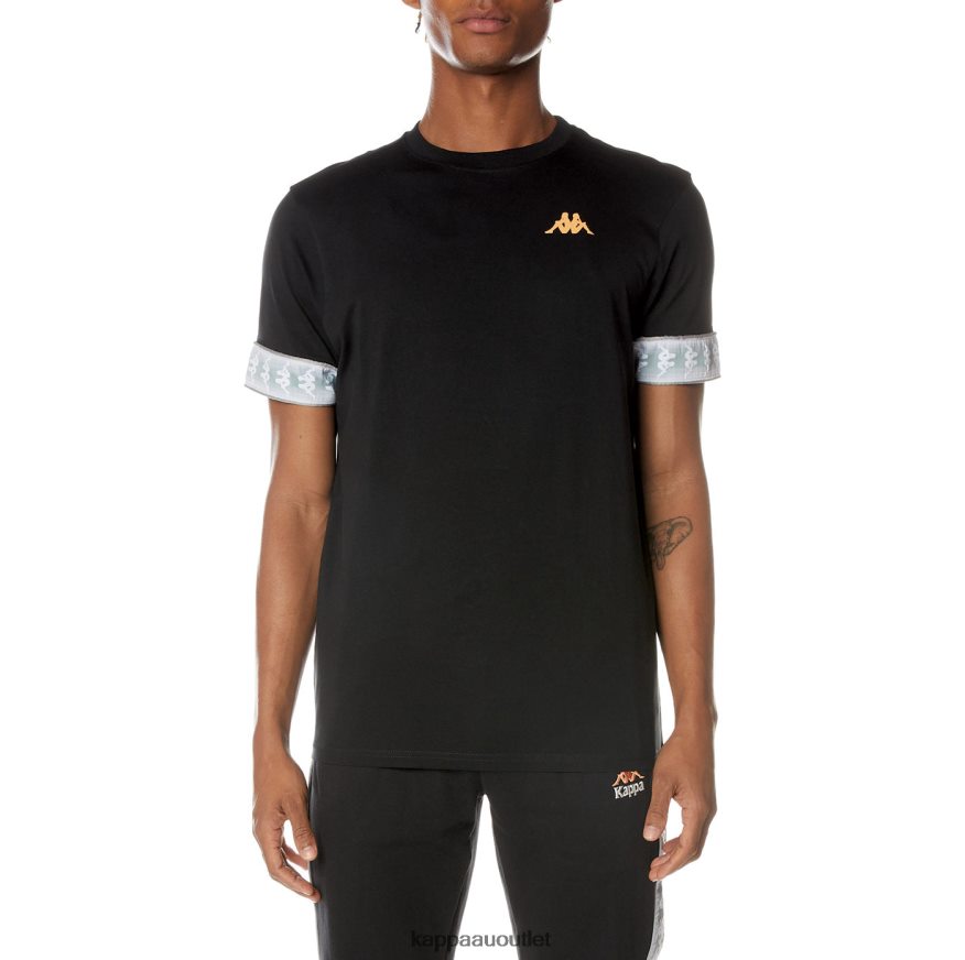 Kappa Men 222 Banda Torby T-Shirt Jet Black R0HPN8131