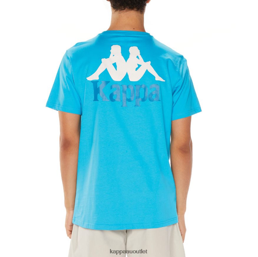 Kappa Men Authentic Ables T-Shirt Turqoise R0HPN8130