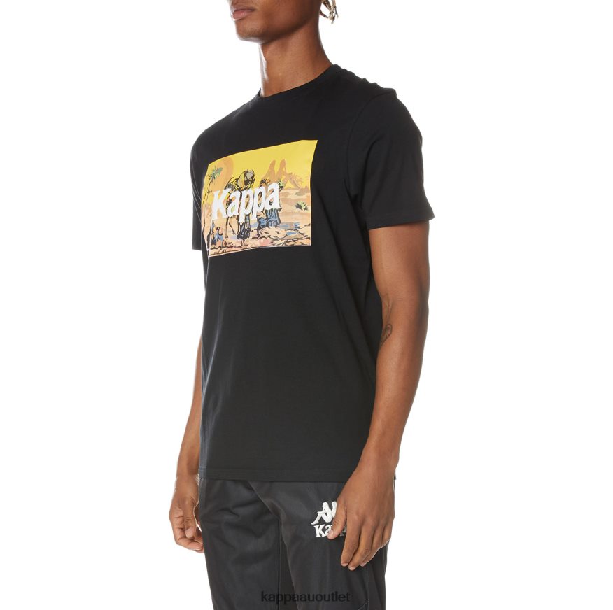 Kappa Men Authentic Cairo T-Shirt Jet Black R0HPN8164